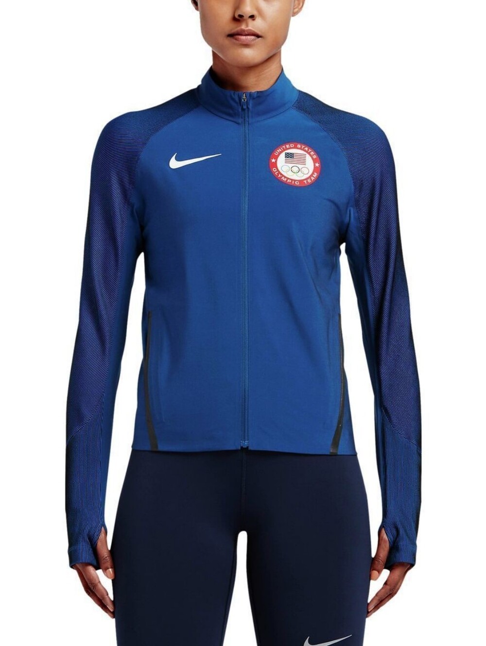 Nike Women's Flex Team USA Olympic USOC Stadium Jacket Blue Small